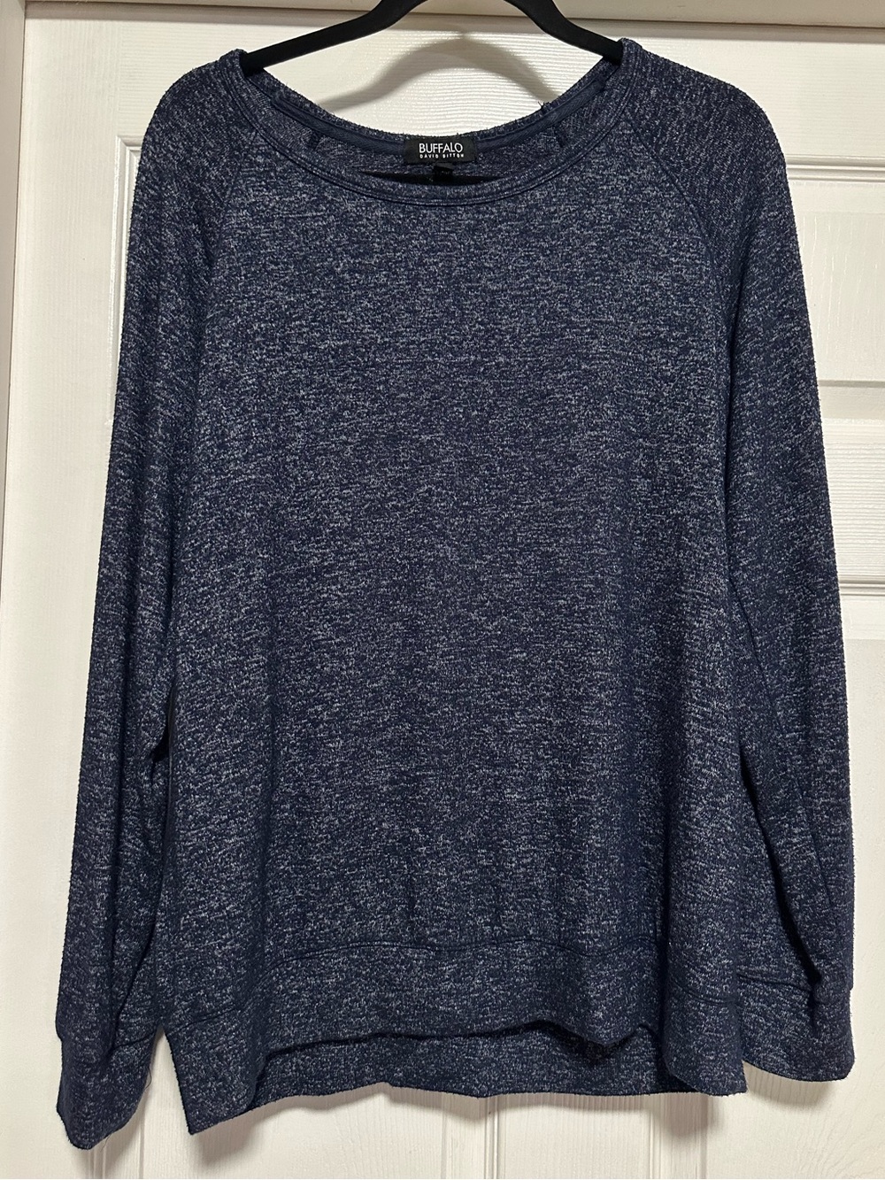 Buffalo David Bitton Blue Marled Long Sleeve Sweater Top Women’s M